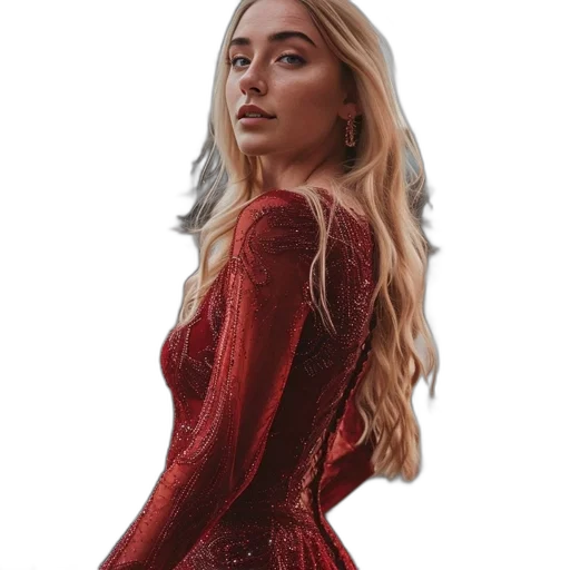 dress, jacket, hair, face transparent PNG cut-out
