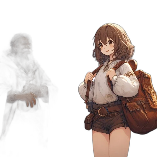 creature, staff, weapon, jacket transparent PNG cut-out