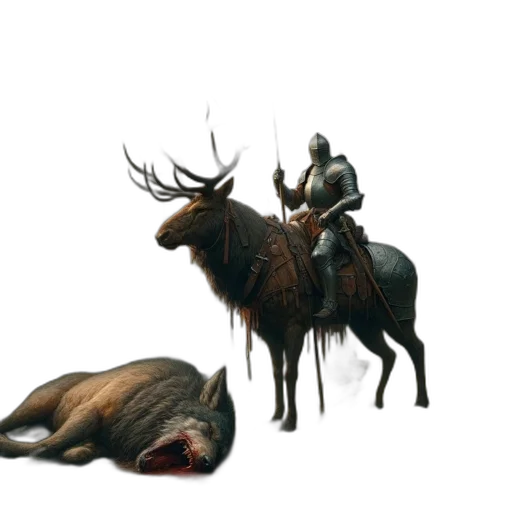 animal, crown, weapon, creature transparent PNG cut-out
