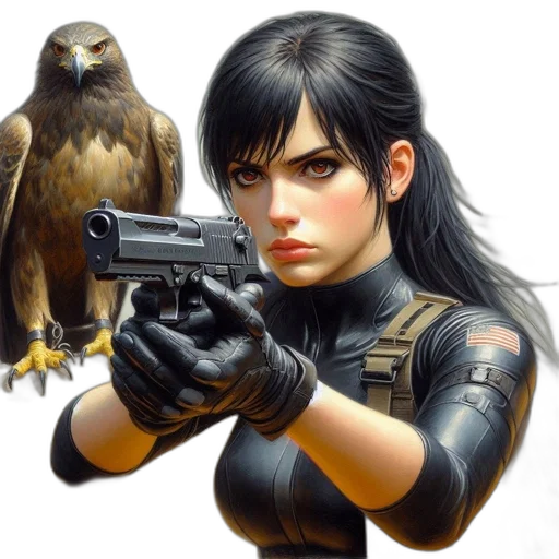 weapon, photorealistic, comic book art, concept art transparent PNG cut-out