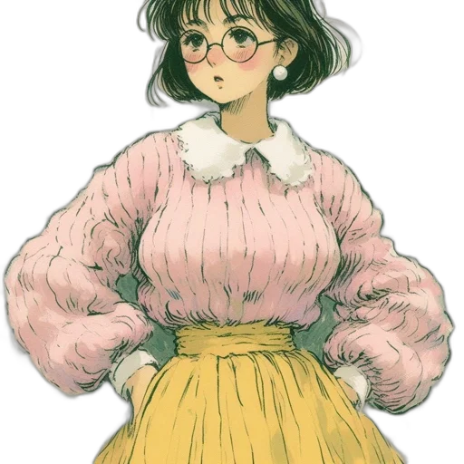 dress, jacket, creature, hat transparent PNG cut-out