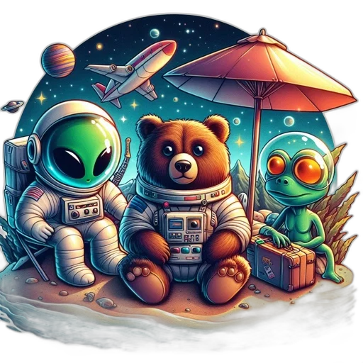 umbrella, robot, concept art, pixel art transparent PNG cut-out