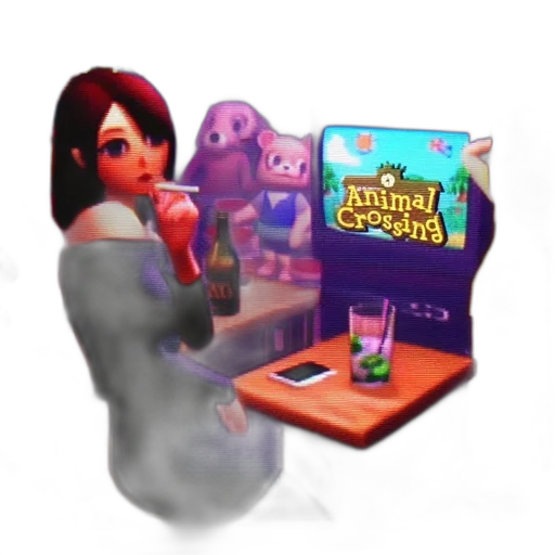 furniture, 3d render, concept art, vaporwave transparent PNG cut-out