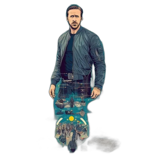 jacket, robot, animal, concept art transparent PNG cut-out