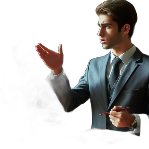 jacket, staff, concept art, 3d render transparent PNG cut-out