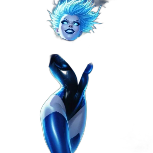 creature, hair, staff, mask transparent PNG cut-out