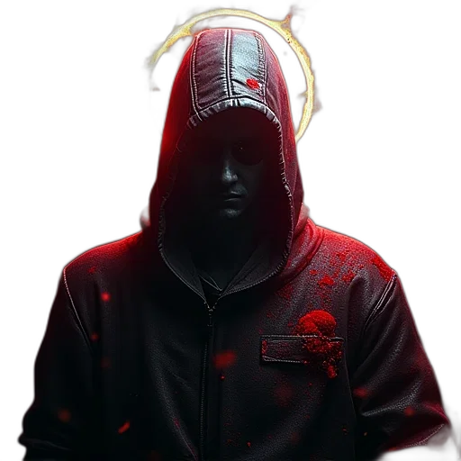 jacket, staff, mask, sword transparent PNG cut-out