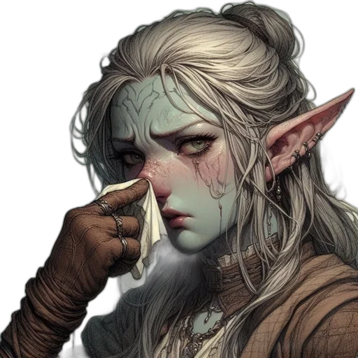 face, staff, dragon, fantasy art transparent PNG cut-out