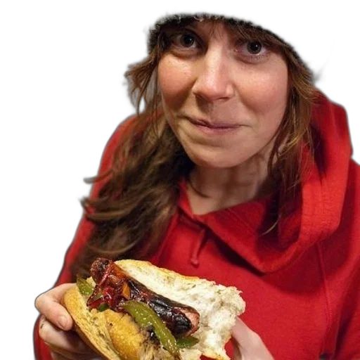 food, jacket, staff, woman transparent PNG cut-out