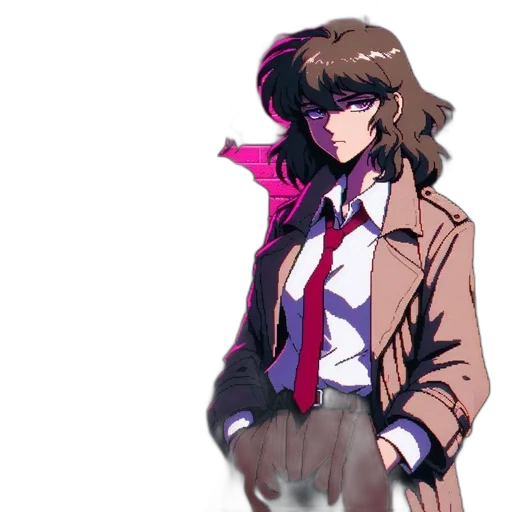 jacket, staff, weapon, mask transparent PNG cut-out