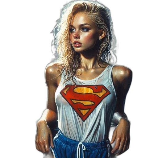 jewelry, face, comic book art, photorealistic transparent PNG cut-out