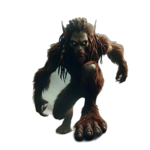 creature, animal, hair, staff transparent PNG cut-out