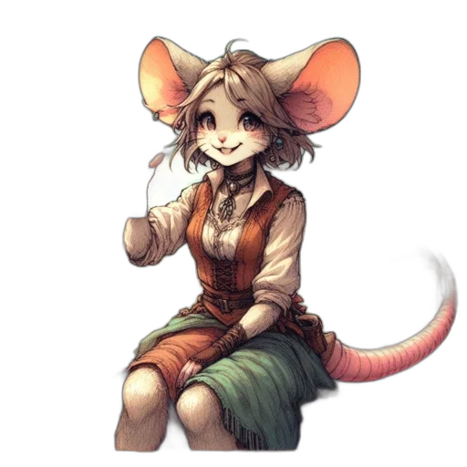 staff, animal, hat, creature transparent PNG cut-out