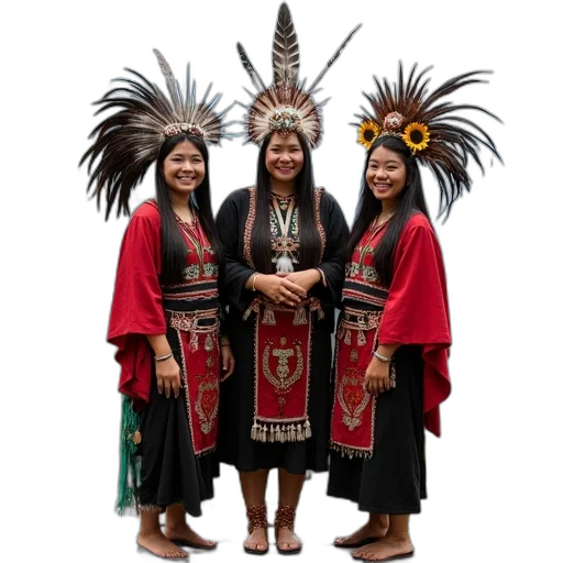 staff, crown, three, individuals transparent PNG cut-out