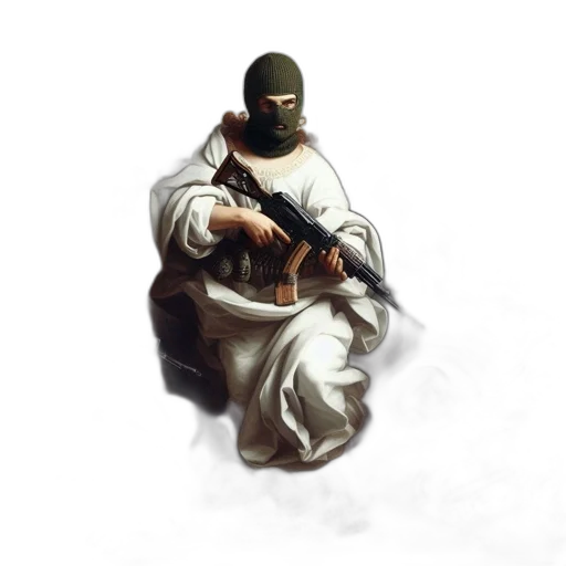 weapon, sword, mask, jacket transparent PNG cut-out