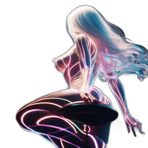 hair, dress, concept art, comic book art transparent PNG cut-out