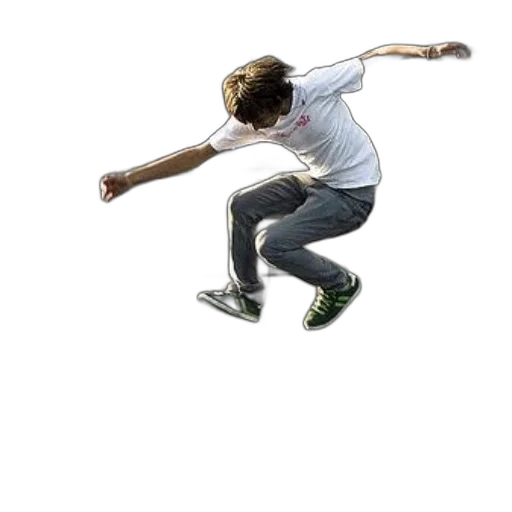shoes, hair, staff, creature transparent PNG cut-out