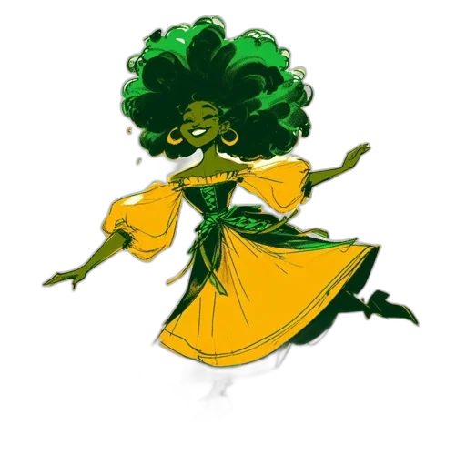 crown, dress, flower, staff transparent PNG cut-out