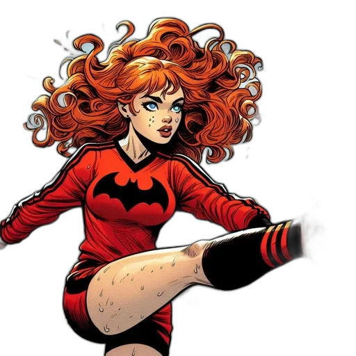 comic book art, concept art, cartoon, female transparent PNG cut-out