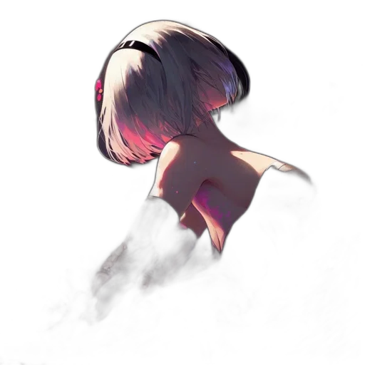 hair, mask, creature, dress transparent PNG cut-out