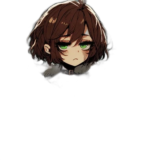 hair, face, creature, staff transparent PNG cut-out