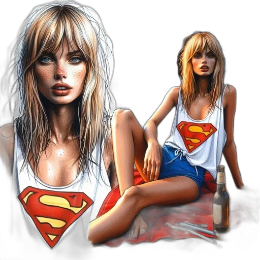 comic book art, concept art, photorealistic, fantasy art transparent PNG cut-out