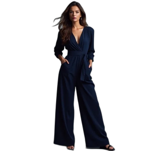 dress, picture, navy, jumpsuit transparent PNG cut-out