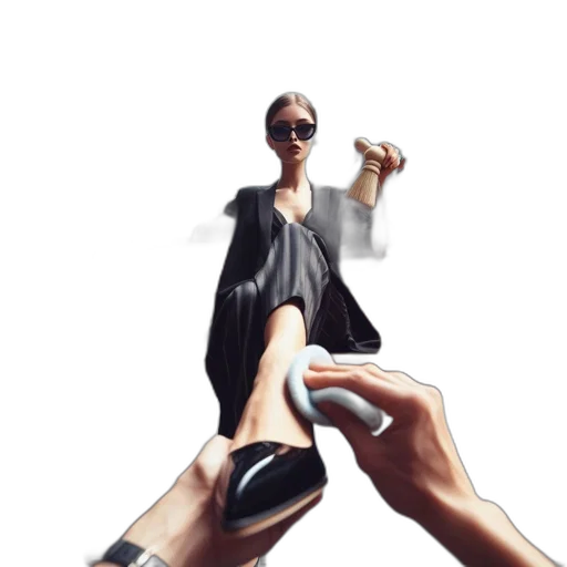 shoes, umbrella, jewelry, staff transparent PNG cut-out