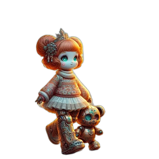 robot, staff, dress, creature transparent PNG cut-out