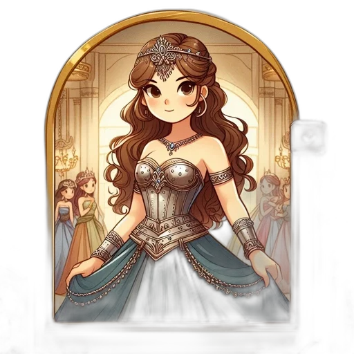 crown, dress, jewelry, staff transparent PNG cut-out