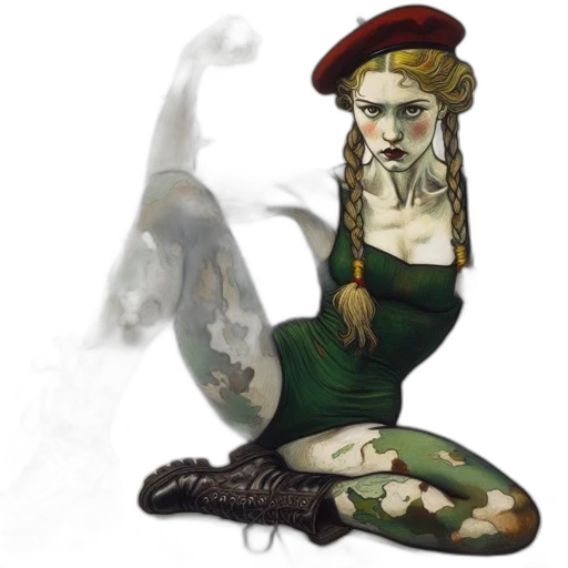 dress, dragon, staff, jewelry transparent PNG cut-out