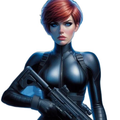 weapon, comic book art, concept art, cyberpunk transparent PNG cut-out
