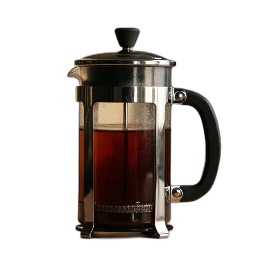 french, press, coffeemaker transparent PNG cut-out