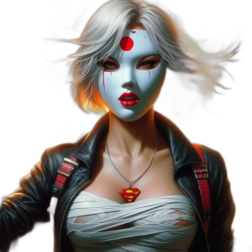 mask, face, comic book art, concept art transparent PNG cut-out
