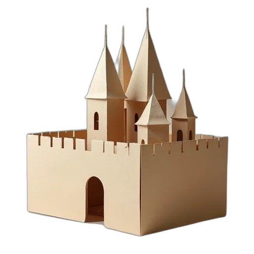 crown, building, 3d render, concept art transparent PNG cut-out