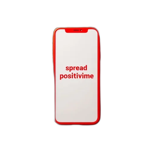 red, phone, background, white transparent PNG cut-out