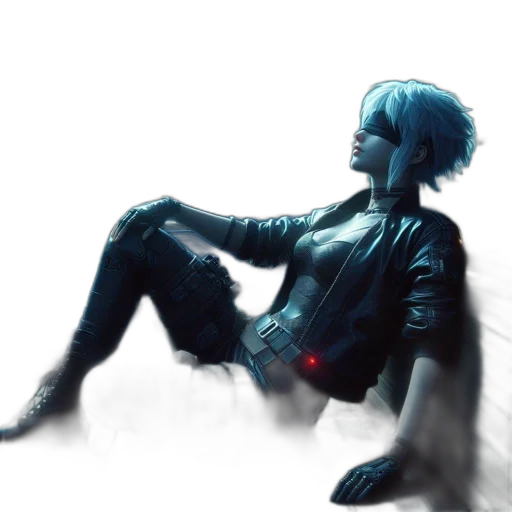 jacket, robot, creature, weapon transparent PNG cut-out