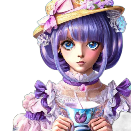 dress, face, staff, hat transparent PNG cut-out