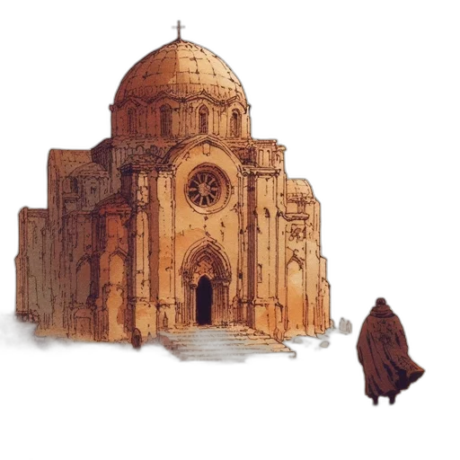 building, concept art, watercolor, photorealistic transparent PNG cut-out
