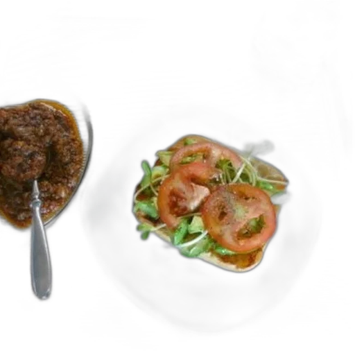 food, photorealistic, 3d render, plate transparent PNG cut-out