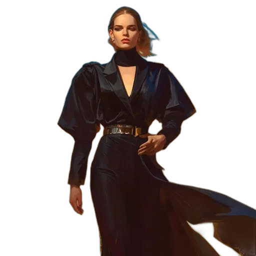 dress, jacket, concept art, photorealistic transparent PNG cut-out