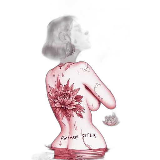 flower, dress, crown, watercolor transparent PNG cut-out