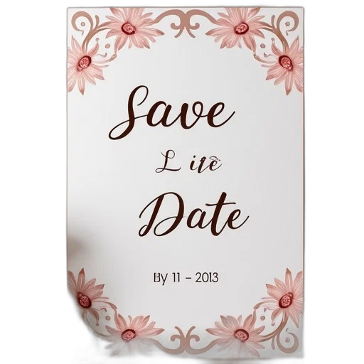 save, date, wedding, card transparent PNG cut-out