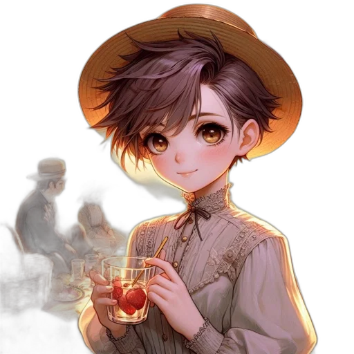 hat, staff, face, crown transparent PNG cut-out