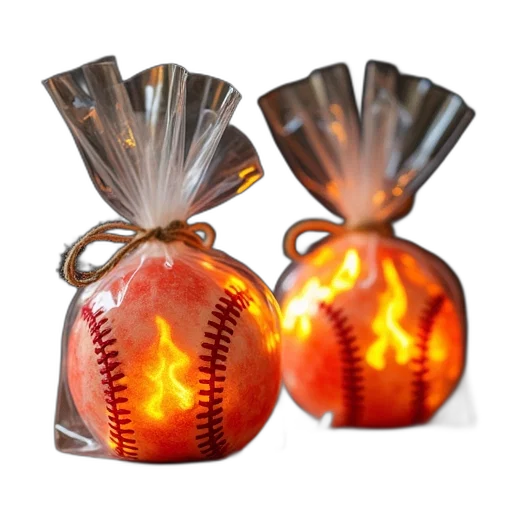 two, homemade, baseball, treat transparent PNG cut-out