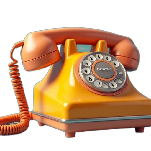 colorful, retro, handset, phone transparent PNG cut-out