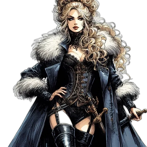 comic book art, fantasy art, concept art, photorealistic transparent PNG cut-out
