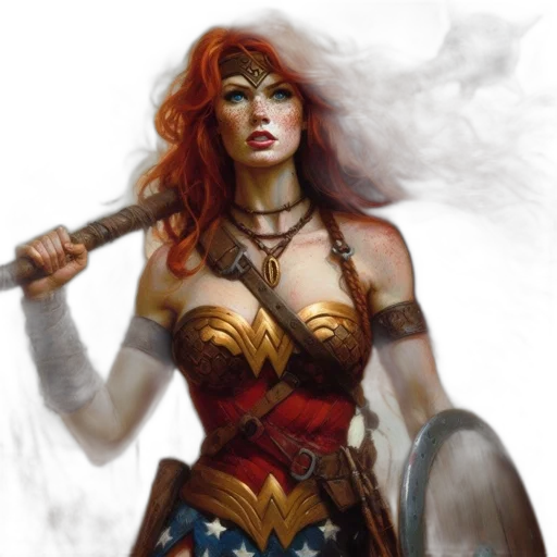 fantasy art, comic book art, concept art, photorealistic transparent PNG cut-out