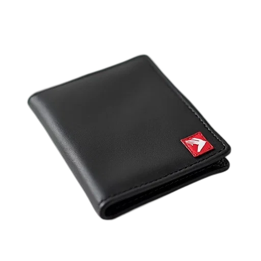3d render, black, leather, wallet transparent PNG cut-out
