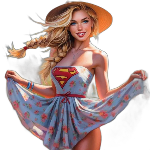 dress, fantasy art, comic book art, photorealistic transparent PNG cut-out